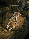 Volcanic Echoes – Natural Stone & Pearl NecklaceNatural  Baroque Pearl × Original Design