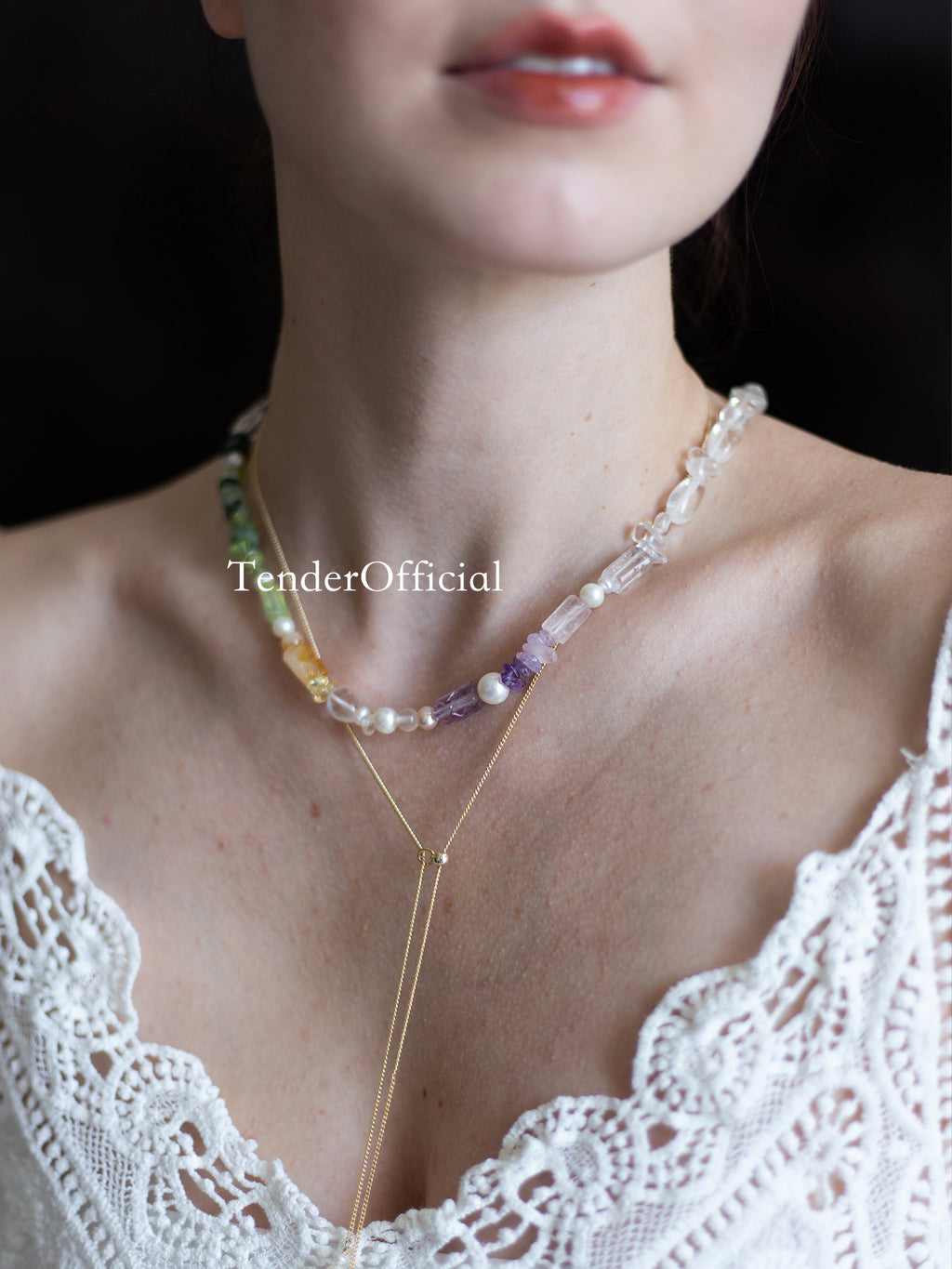 Rainbow Candy Gemstone Necklace