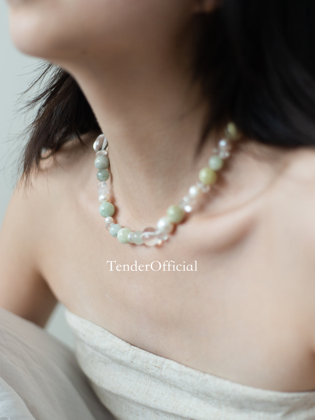 Monet Summer｜Morganite & Pearl Necklace | Handmade Jewelry