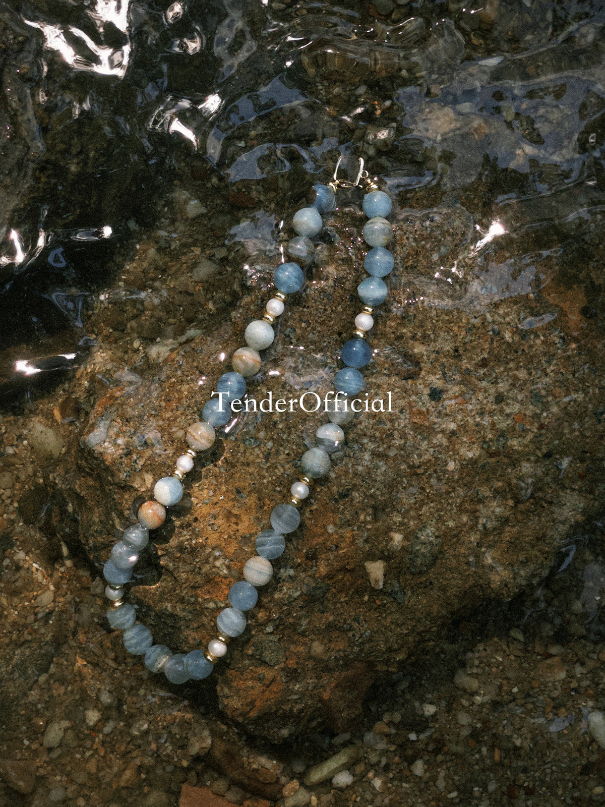 Azure Isle｜necklace Pearl&Blue Calcite