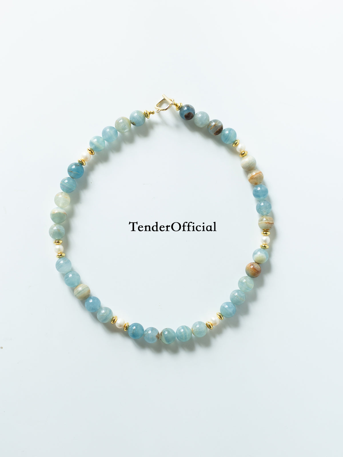 Azure Isle｜necklace Pearl&Blue Calcite