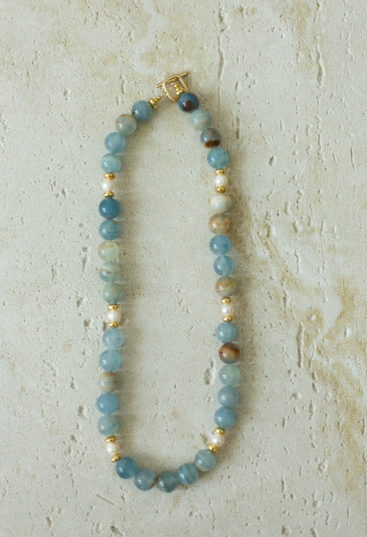 Azure Isle｜necklace Pearl&Blue Calcite